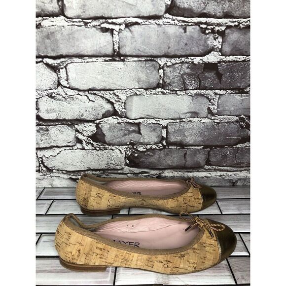 Paul Mayer Attitudes Gold Natural Cork Ballet Flats Shoes Women Sz 6.5M US/37EU - Picture 6 of 16